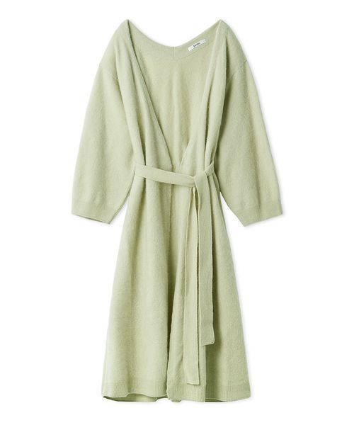 SNIDEL（スナイデル）の「【HIGH QUALITY】メリノウールニットロングコート（チェスターコート・レディース・オフホワイト/チャコールグレー/ピンク/ミント・F）」の22枚目の写真