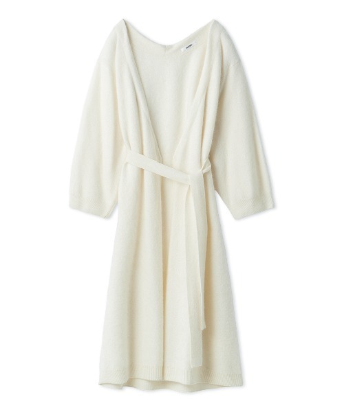 SNIDEL（スナイデル）の「【HIGH QUALITY】メリノウールニットロングコート（チェスターコート・レディース・オフホワイト/チャコールグレー/ピンク/ミント・F）」の20枚目の写真