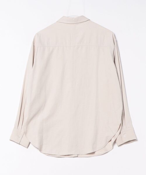 M.deux(エムドゥ)の「ピーチスキンシャツ(シャツ/ブラウス・レディース・ライトベージュ/サックスブルー・MEDIUM)」の14枚目の写真