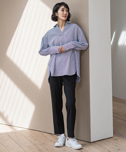 la.f…（ラエフ）の「【WEB限定】"すっきり快適な履き心地"テーパードパンツ≪洗濯機で洗える≫（その他パンツ・レディース・キャメル/ブラック系その他/ブラック・11号/9号/7号）」の19枚目の写真