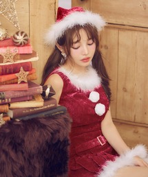 sugar nine（シュガーナイン）の「ベルト付きファーサンタコスプレ【コスプレ4点セット】（コスチューム/パーティーグッズ）」