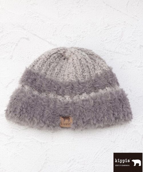 one'sterrace(ワンズテラス)の「【あったか】Kippis キッピス ファーヤーンニット帽(ニットキャップ/ビーニー・レディース・ホワイト系9/グレー系4・00)」の1枚目の写真