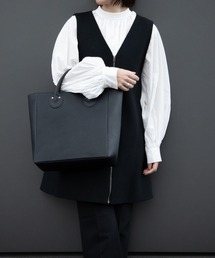 GUIONNET | 【万能Sサイズ】撥水レザー ハンドバッグ 本革 600g軽量 ギオネ(トートバッグ)