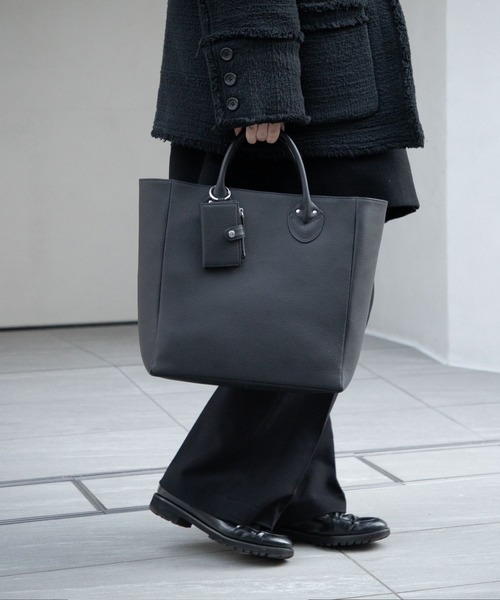 GUIONNET（ギオネ）の「【万能Sサイズ】撥水レザー ハンドバッグ 本革 600g軽量 ギオネ（トートバッグ・レディース・ブラック・FREE）」の7枚目の写真