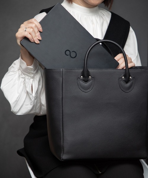 GUIONNET（ギオネ）の「【万能Sサイズ】撥水レザー ハンドバッグ 本革 600g軽量 ギオネ（トートバッグ・レディース・ブラック・FREE）」の10枚目の写真