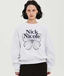 VOLUME BUTTERFLY SIGNATURE SWEATSHIRT_MELANGE NAVY