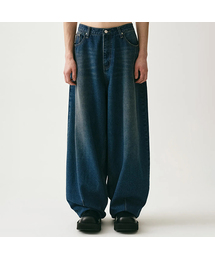 Bias Pintuck Denim Pants GREEN