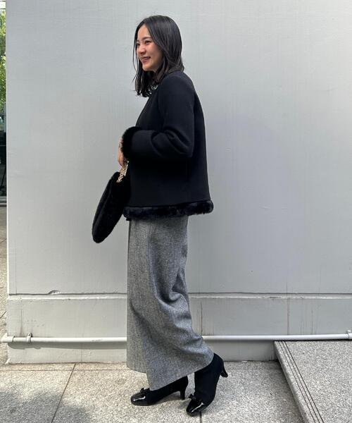 セール】【大人レディ・フェイクファー取り外し可能】ケープ風ショート