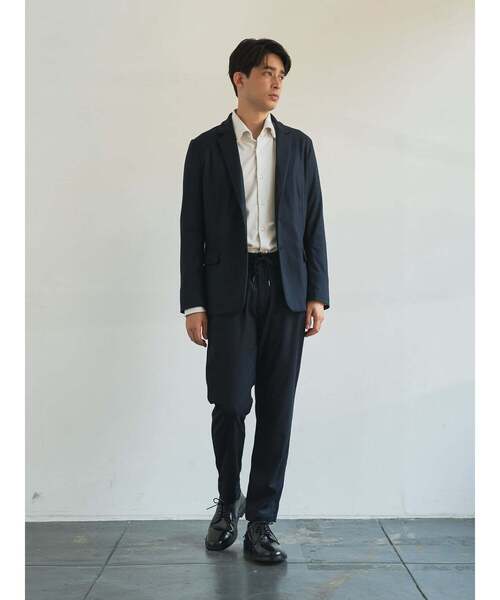 TRANSITION(トランジション)の「【TRANSITION】Jerseyホームスパンイージースラックス(スラックス・メンズ・チャコールグレー/ネイビー・2/3)」の2枚目の写真