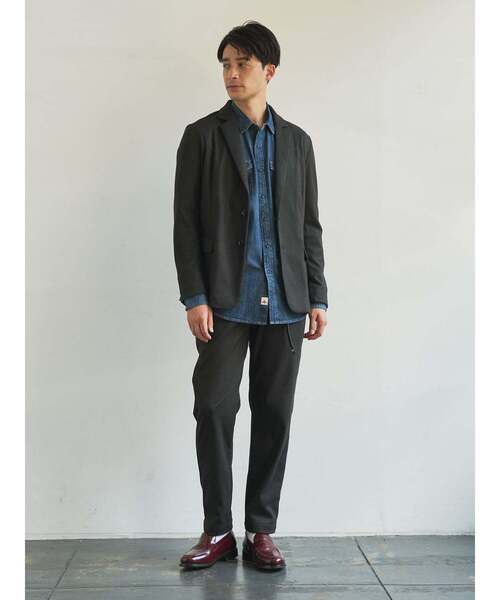TRANSITION(トランジション)の「【TRANSITION】Jerseyホームスパンイージースラックス(スラックス・メンズ・チャコールグレー/ネイビー・2/3)」の4枚目の写真