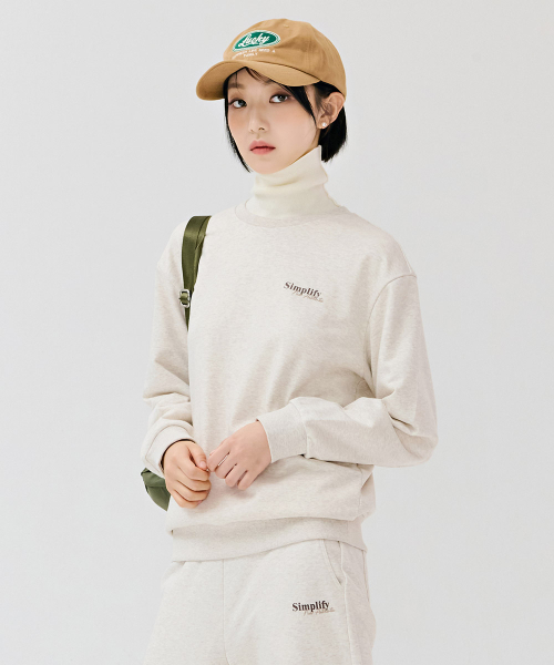 CHASECULT(チェイスカルト)の「レディースエッセンシャルマンツーマンTシャツ-ベージュ(スウェット・レディース・ベージュ・90/85)」の4枚目の写真