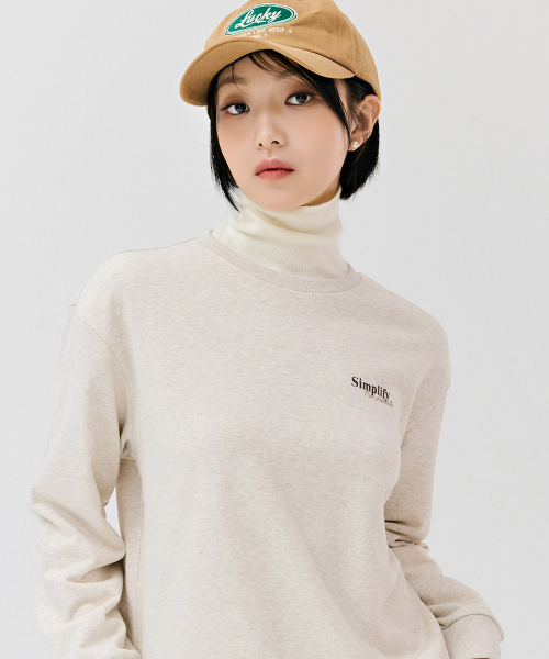 CHASECULT(チェイスカルト)の「レディースエッセンシャルマンツーマンTシャツ-ベージュ(スウェット・レディース・ベージュ・90/85)」の5枚目の写真