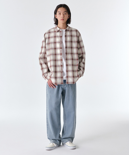 MUSINSA STANDARD（ムシンサスタンダード）の「リネンライクワイドデニムパンツ[スカイブルー]（デニムパンツ・メンズ・その他・26/27/28/29/30/31/32/38/42/40/36/34/33）」の2枚目の写真