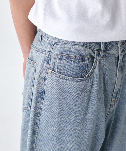 MUSINSA STANDARD（ムシンサスタンダード）の「リネンライクワイドデニムパンツ[スカイブルー]（デニムパンツ・メンズ・その他・26/27/28/29/30/31/32/38/42/40/36/34/33）」の6枚目の写真