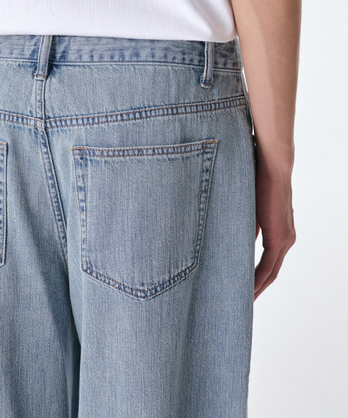 MUSINSA STANDARD（ムシンサスタンダード）の「リネンライクワイドデニムパンツ[スカイブルー]（デニムパンツ・メンズ・その他・26/27/28/29/30/31/32/38/42/40/36/34/33）」の7枚目の写真