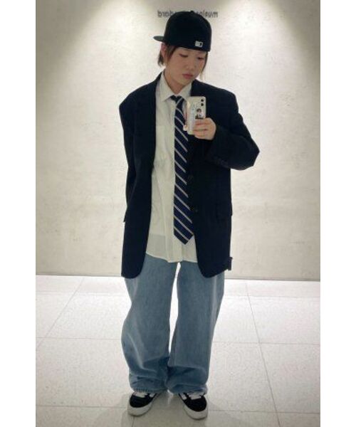 MUSINSA STANDARD（ムシンサスタンダード）の「パパショルダーオーバーサイズブレザー[ブラック]（テーラードジャケット・メンズ・その他・LARGE/X-LARGE/XX-LARGE/MEDIUM）」の19枚目の写真