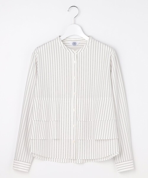 J.PRESS Ladies(J.プレス レディス)の「ストライプジャージー フリル カットソー(Tシャツ/カットソー・レディース・ライトグリーン系1/ホワイト系1/ネイビー系1・SMALL)」の4枚目の写真