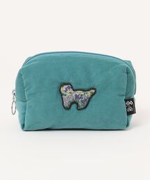 SUPER HAKKA（スーパーハッカ）の「ネコモチーフ付きコーデュロイスクエアポーチ（ポーチ）」