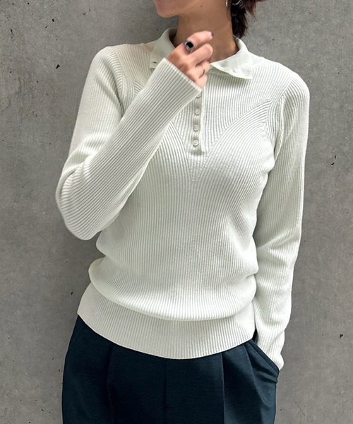 UND HIGH NECK BUTTON KNIT TOP（ニット/セーター）｜Ameri（アメリ