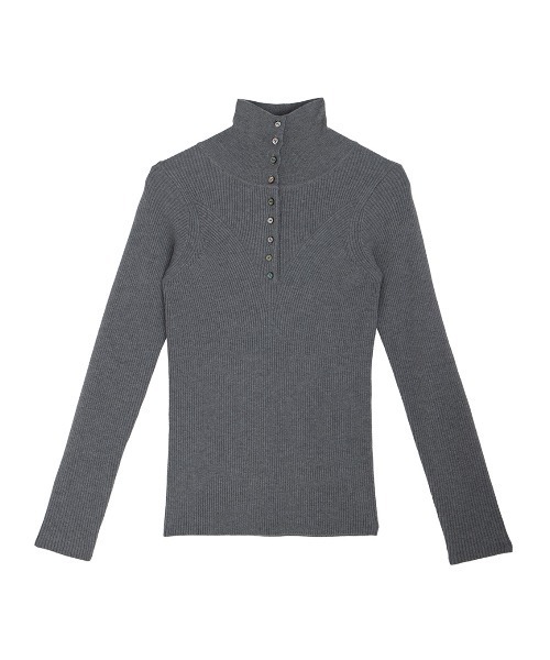 UND HIGH NECK BUTTON KNIT TOP（ニット/セーター）｜Ameri（アメリ