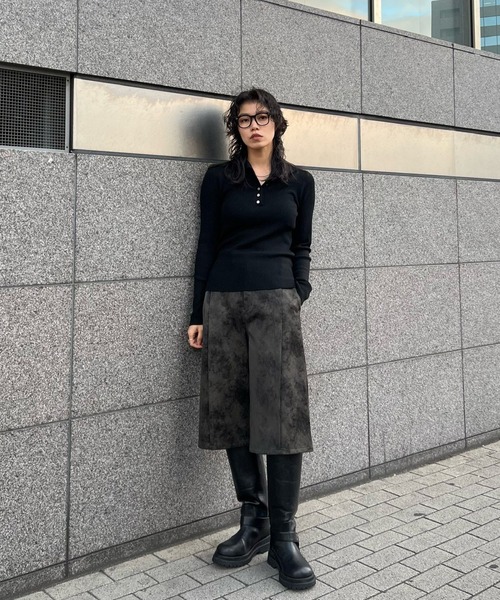 UND HIGH NECK BUTTON KNIT TOP（ニット/セーター）｜Ameri（アメリ