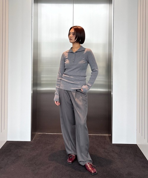 UND HIGH NECK BUTTON KNIT TOP（ニット/セーター）｜Ameri（アメリ