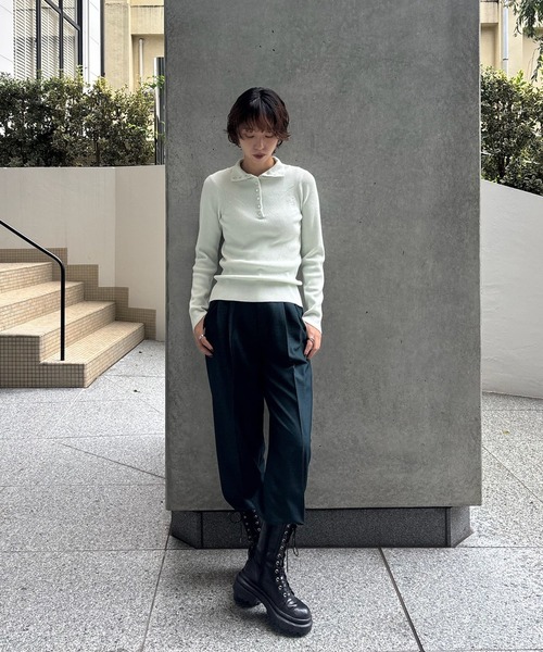 UND HIGH NECK BUTTON KNIT TOP（ニット/セーター）｜Ameri（アメリ