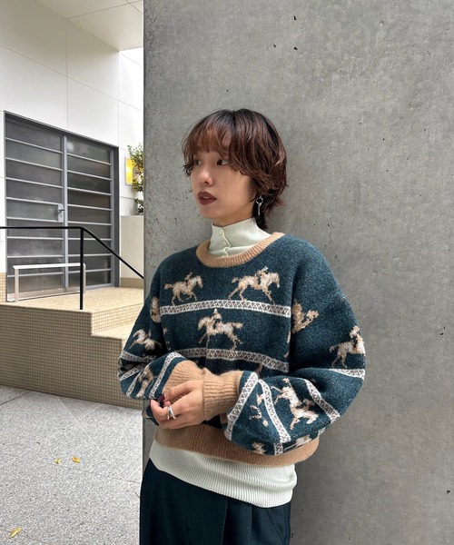 トップス UND HIGH NECK BUTTON KNIT TOP UND HIGH NECK BUTTON KNIT TOP（ニット/セーター）｜Ameri（アメリ