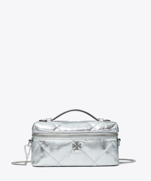 TORY BURCH(トリーバーチ)の「キラ ダイヤモンドキルト メタリック ヴァニティケース(ショルダーバッグ・レディース・シルバー・ONE SIZE)」の2枚目の写真