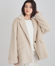 THE SHOP TK | 纏うだけで大人上品 シャギーチェスターハーフコート(チェスターコート)