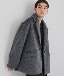 THE SHOP TK  | 纏うだけで大人上品 シャギーチェスターハーフコート(チェスターコート)