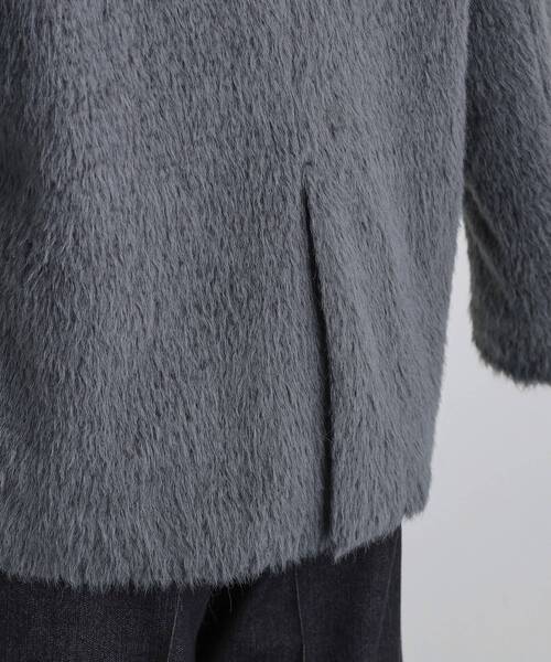 THE SHOP TK （ザ ショップ ティーケー ）の「纏うだけで大人上品 シャギーチェスターハーフコート（チェスターコート・レディース・チャコールグレー/ライトベージュ・12/13）」の10枚目の写真