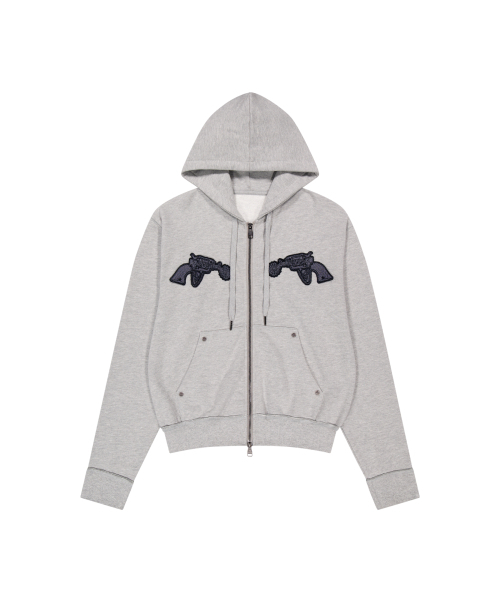 AAKAM(アーカム)の「Gun Wappen Zip-Up Hoodie (Gray)(パーカー・レディース・その他・2/1)」の1枚目の写真
