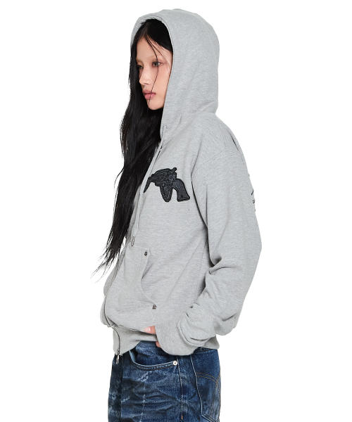 AAKAM(アーカム)の「Gun Wappen Zip-Up Hoodie (Gray)(パーカー・レディース・その他・2/1)」の9枚目の写真