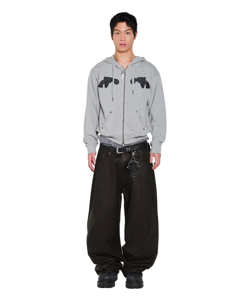 AAKAM(アーカム)の「Gun Wappen Zip-Up Hoodie (Gray)(パーカー・レディース・その他・2/1)」の12枚目の写真