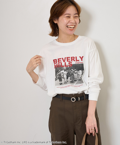 JOURNAL STANDARD relume（ジャーナルスタンダード　レリューム）の「《追加》別注【GOOD ROCK SPEED】LIFE PC フォトT（Tシャツ/カットソー・レディース・チャコールグレー/ホワイト系その他/ホワイト・FREE）」の3枚目の写真