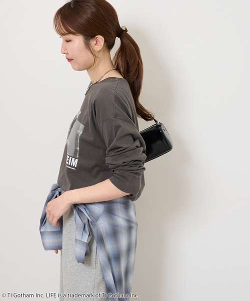 JOURNAL STANDARD relume（ジャーナルスタンダード　レリューム）の「《追加》別注【GOOD ROCK SPEED】LIFE PC フォトT（Tシャツ/カットソー・レディース・チャコールグレー/ホワイト系その他/ホワイト・FREE）」の9枚目の写真