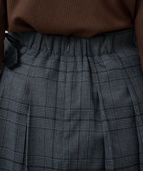 Kastane（カスタネ）の「*【チェック&無地/一部店舗限定】ベルトプリーツミドルスカート（スカート・レディース・グレー/チャコールグレー・FREE）」の17枚目の写真
