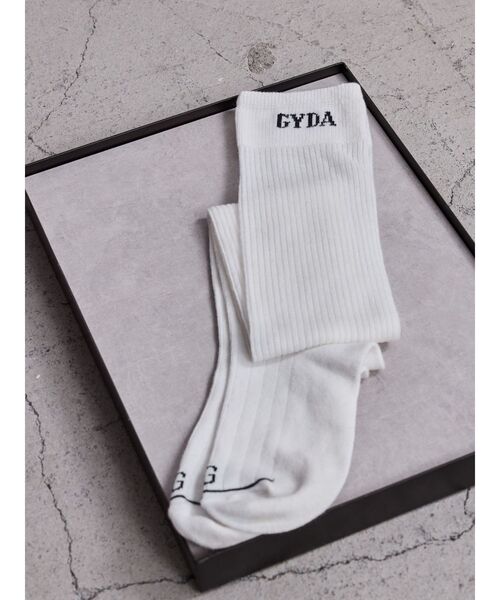 GYDA（ジェイダ）の「GYDA SHEER LOOSE SOX（ソックス/靴下・レディース・オフホワイト/ブラック・FREE）」の2枚目の写真