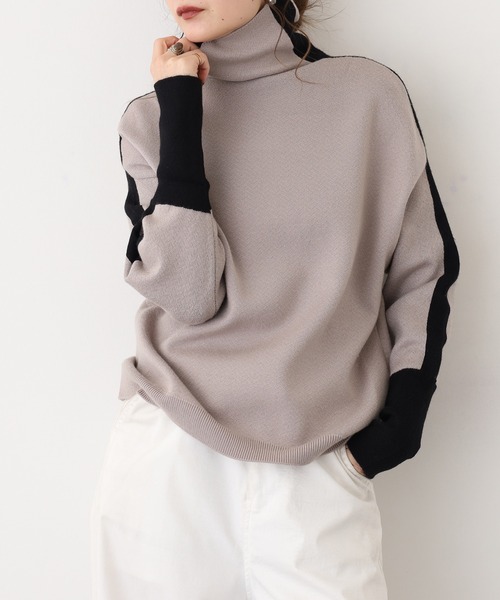 セール】A.N.L ショルダーラインハイネックニット（ニット/セーター