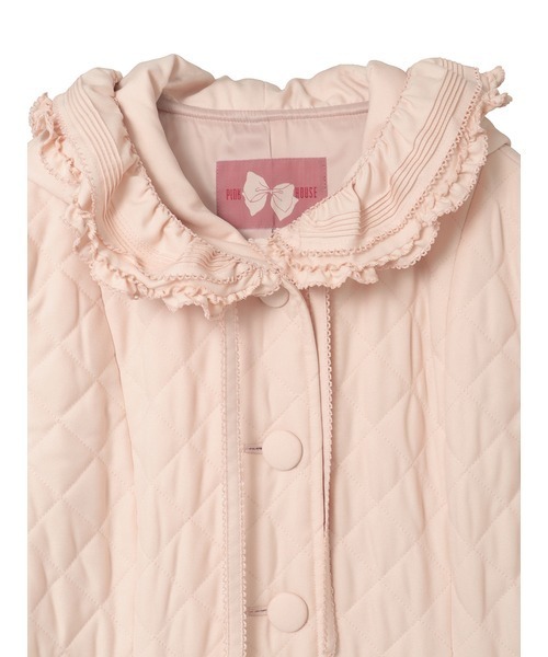 PINK HOUSE（ピンクハウス）の「フリルフード付きキルティングロング