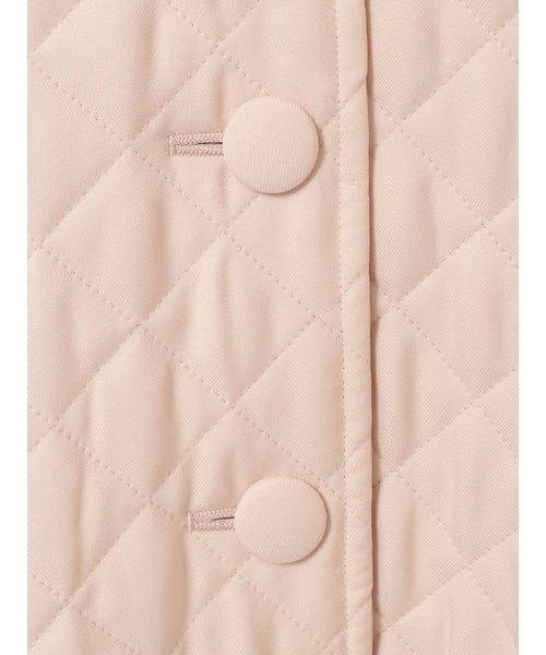 PINK HOUSE ピンクハウス　ピコフリルフード付きコート フリルフード付きキルティングロングコート（その他アウター）｜PINK