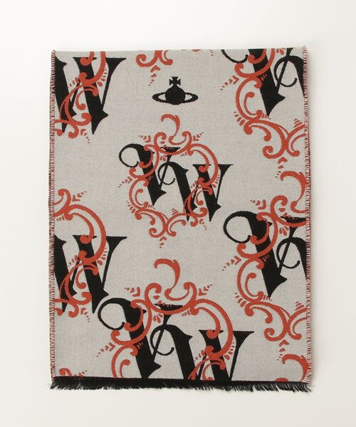 Vivienne Westwood MAN（ヴィヴィアンウエストウッドマン）の「SCARF VW FRAME（マフラー・メンズ・イエロー系その他/ベージュ系その他/レッド系その他/ネイビー・FREE）」の3枚目の写真
