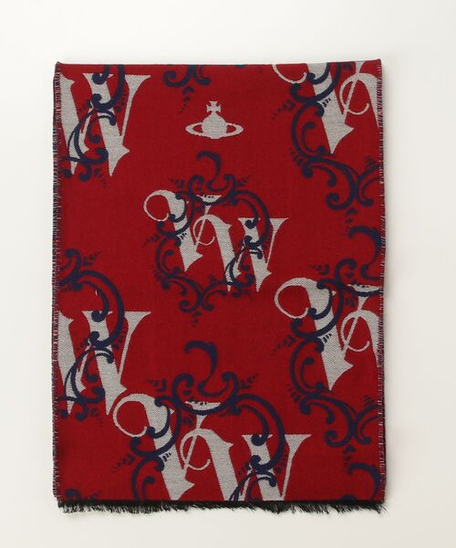 Vivienne Westwood MAN（ヴィヴィアンウエストウッドマン）の「SCARF VW FRAME（マフラー・メンズ・イエロー系その他/ベージュ系その他/レッド系その他/ネイビー・FREE）」の4枚目の写真