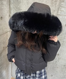 ROGER AND RAW（ロジャーアンドロウ）の「[裏起毛]ファー付ショート丈フェイクダウンジャケット（ダウンジャケット/コート）」