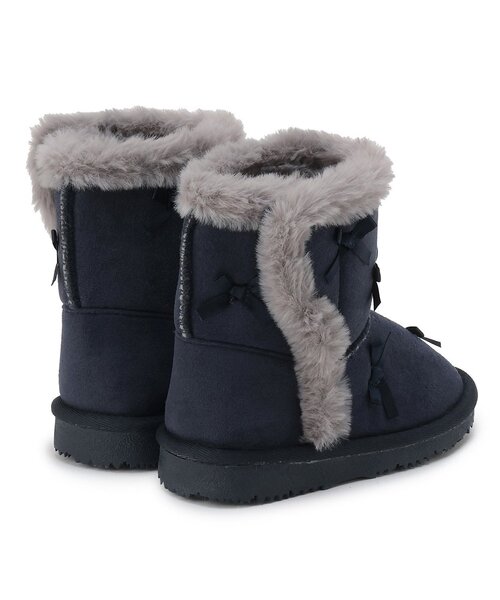 petit main（プティマイン）の「リボンムートン（ブーツ・キッズ・ネイビー/ラベンダー・18cm/19cm/16cm/15cm/17cm/14cm）」の9枚目の写真