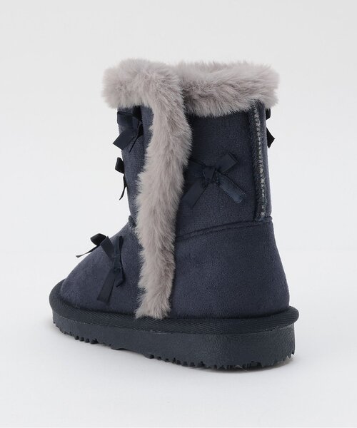 petit main（プティマイン）の「リボンムートン（ブーツ・キッズ・ネイビー/ラベンダー・18cm/19cm/16cm/15cm/17cm/14cm）」の5枚目の写真