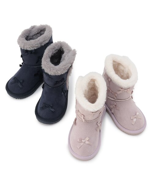petit main（プティマイン）の「リボンムートン（ブーツ・キッズ・ネイビー/ラベンダー・18cm/19cm/16cm/15cm/17cm/14cm）」の8枚目の写真