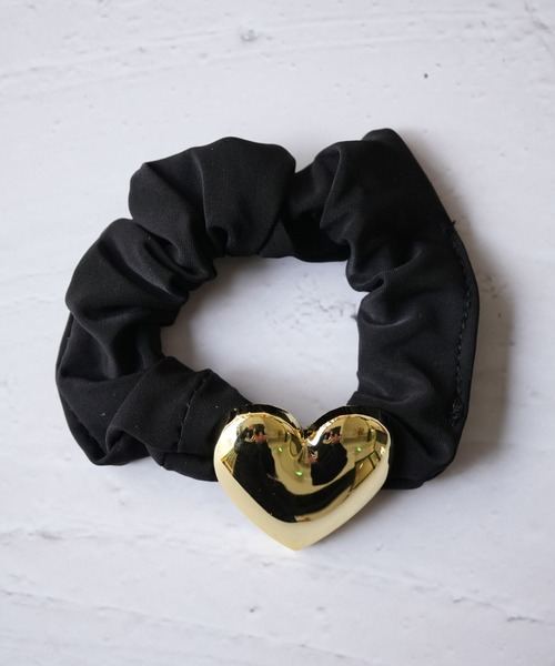 Port（ポート）の「【 Port / ポート 】 シルバー＆ゴールド メタルパーツ付 ブラック シュシュ #（ヘアゴム・レディース・シルバー系その他/ゴールド系その他/ブラック/ゴールド/シルバー・FREE）」の12枚目の写真