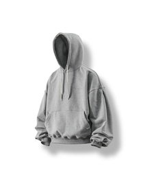 ANGLAN（アングラン）の「Valley Tuck Sweat Balloon Hoodie - Melange Grey（パーカー）」